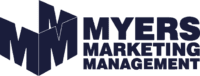 Dark blue Myers Marketing Management logo